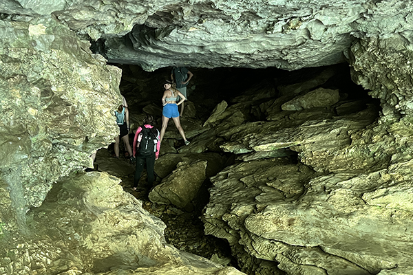 entering the cave at the end of the Lost Valley Trail, Arkansas