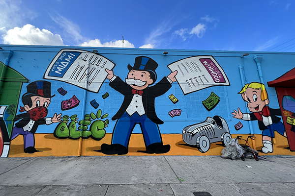 one of the hundreds of Wynwood Walls murals in Miami, Florida