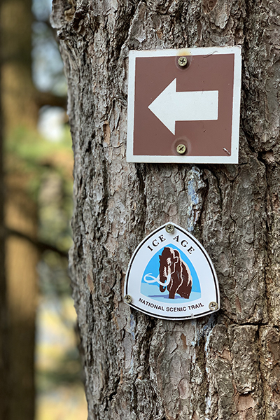 Ice Age National Scenic Trail sign in Michigan