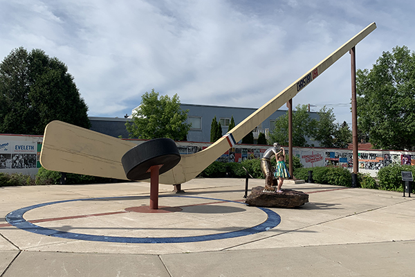World's Largest Free-Standing Hockey Stick in Eveleth, Minnesota