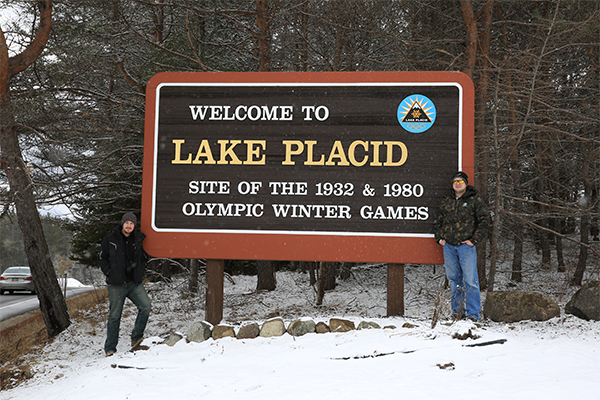 welcome sign for Lake Placid, New York