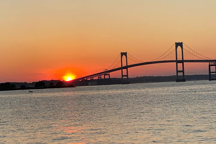 Claiborne Pell Bridge / Newport Bridge in Newport, Rhode Island