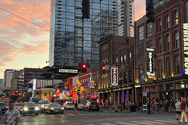 Broadway Street in Nashville, Tennessee