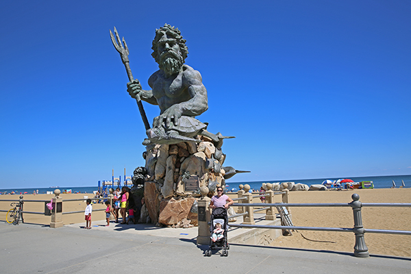 Neptune statue in Virginia Beach, Virginia