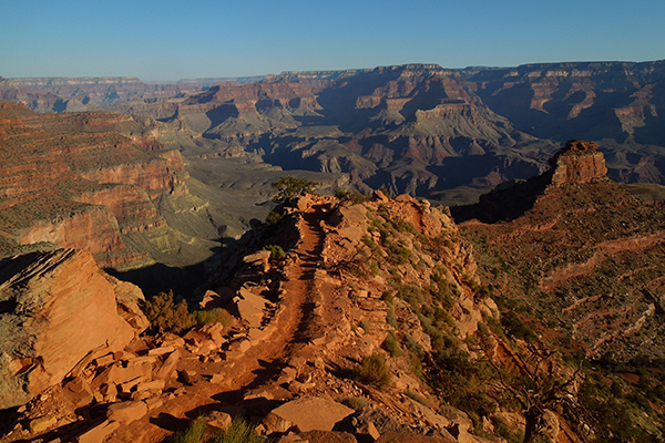 Kaibab Trail near sunrise