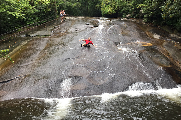 Sliding Rock in Pisgah National Park, North Carolina 