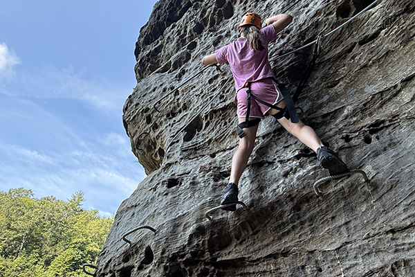 Via Ferrata in the Red River Gorge of Kentucky