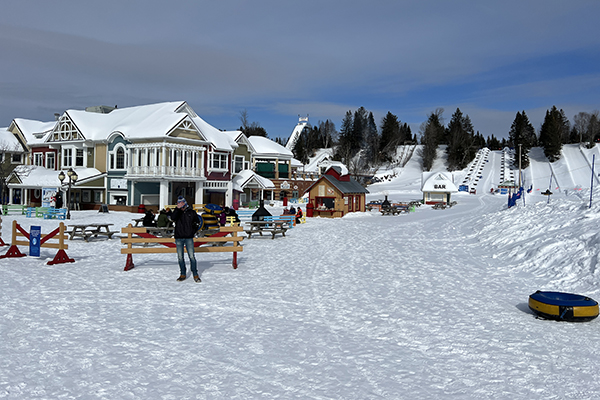 snow-tubing at the Village Vacances Valcartier
