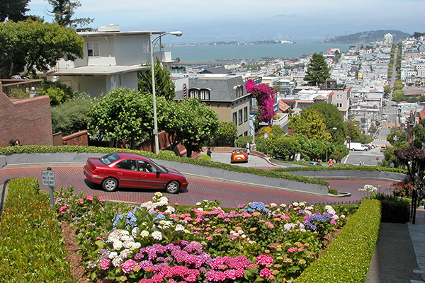 Lombard Street in San Francisco, California