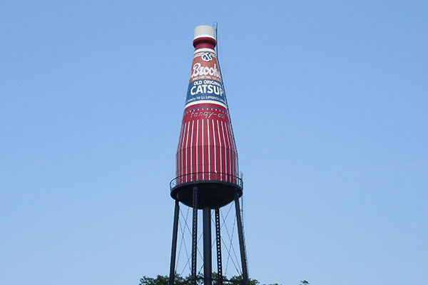 World's Largest Catsup Bottle in Collinsville, Illinois