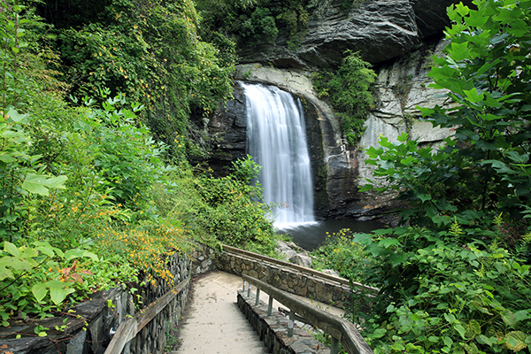 Looking Glass Falls in Pigah National Forest, North Carolina