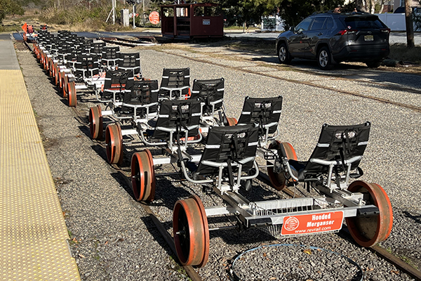 railbiking in Cape May, New Jersey