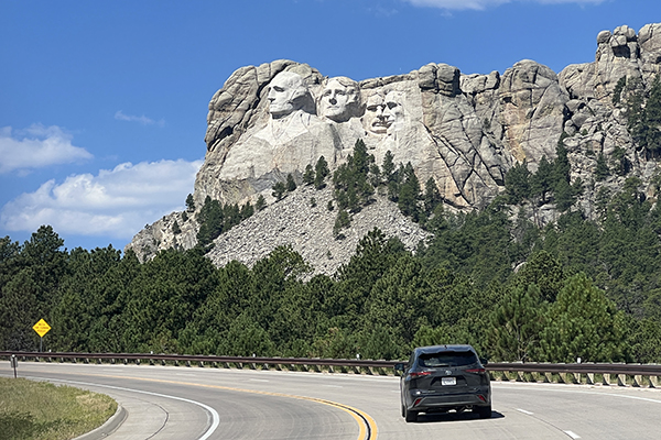 SD-244 heading west towards Mt. Rushmore SD-244 heading west towards Mt. Rushmore