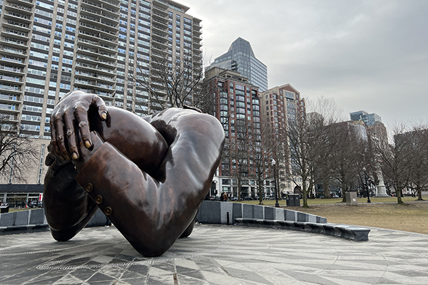 statue in Boston Common